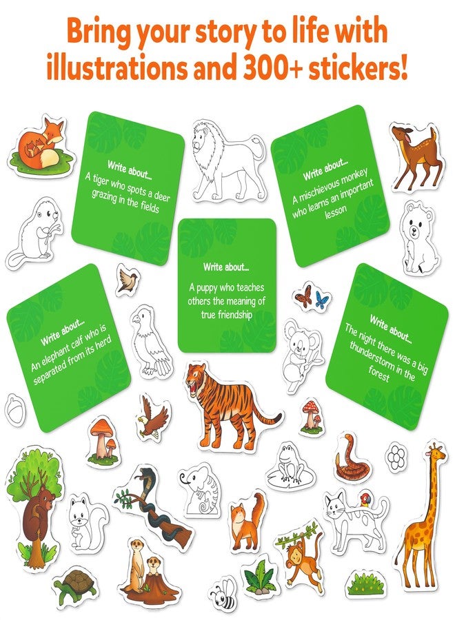 Skillmatics Storybook Art Kit - Create Animal-Themed Stories, DIY Craft & Writing Kit with 300+ Stickers, Scrapbooking Activity, Gifts for Kids Ages 5, 6, 7, 8, 9, 10 - Image 5
